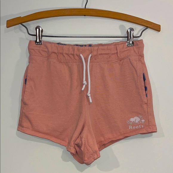 ROOTS Youth Girls 10 Cotton Sweat Shorts Lounge Pull On Drawstring Pockets - Picture 1 of 5